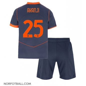 Billige Fotballdrakt Inter Milan Manuel Akanji #25 Replika Tredjedraktsett Barn 2025-26 Kortermet (med bukser)